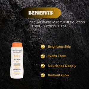 Clair White Kojic Turmeric Lotion Natural Glowing Effect 16.8 oz