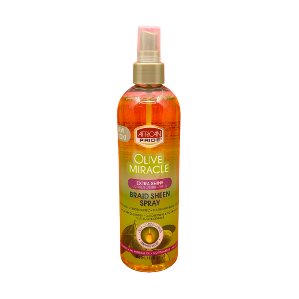 African Pride Olive Miracle Braid Sheen Spray 355ml