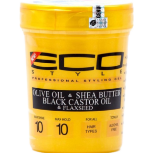 ECO - Olive Oil & Shea Butter, Black Castor & Flaxseed Oil Styling Gel (Gold)