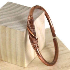 COPPER TWIST METAL BRACELET (J-B693)