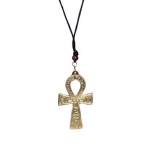 GOLD ANKH NECKLACE: XL (4") (J-N022)