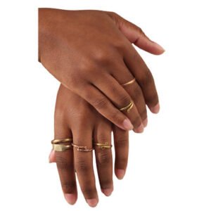 SET OF 6 ASSORTED METAL RINGS (J-SET505)