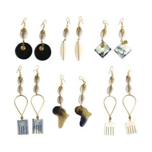 SET OF 6 THREE IN ONE EARRINGS: ASSORTED (J-SET519)