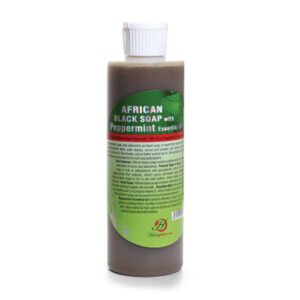 PEPPERMINT LIQUID BLACK SOAP: 8 OZ (M-S107)