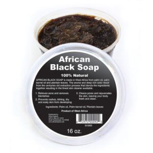 WEST AFRICAN BLACK SOAP PASTE: 16 OZ. (M-S493)