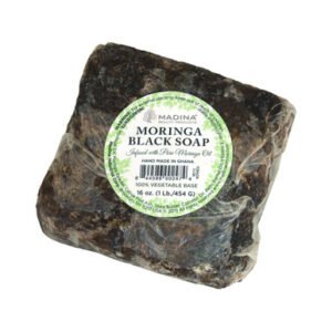 MADINA: MORINGA BLACK SOAP - 16 OZ. (M-S519)