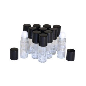 1 OZ. GLASS ROLL-ON BOTTLES - SET OF 12 (O-207)